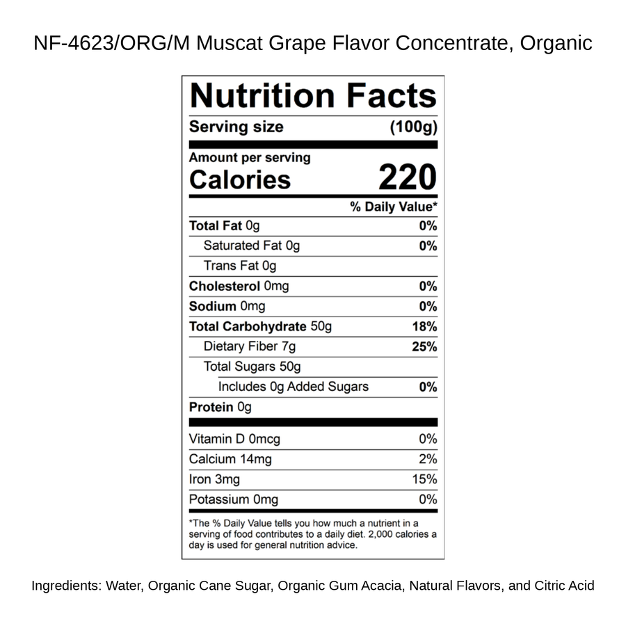 Muscat Grape Flavor Concentrate, Organic