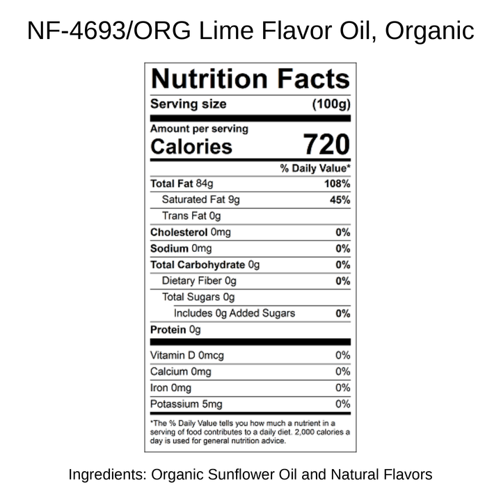 Lime Flavor Oil, Organic
