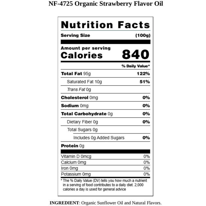 Strawberry Flavor Oil, Organic