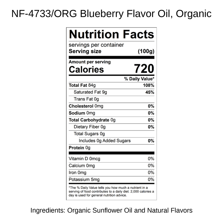 Blueberry Flavor Oil, Organic