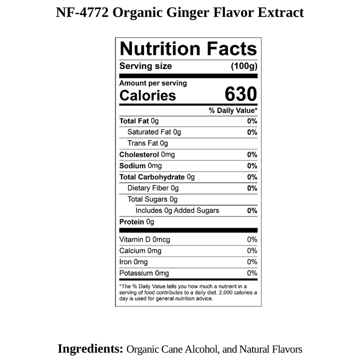 Ginger Flavor Extract, Organic