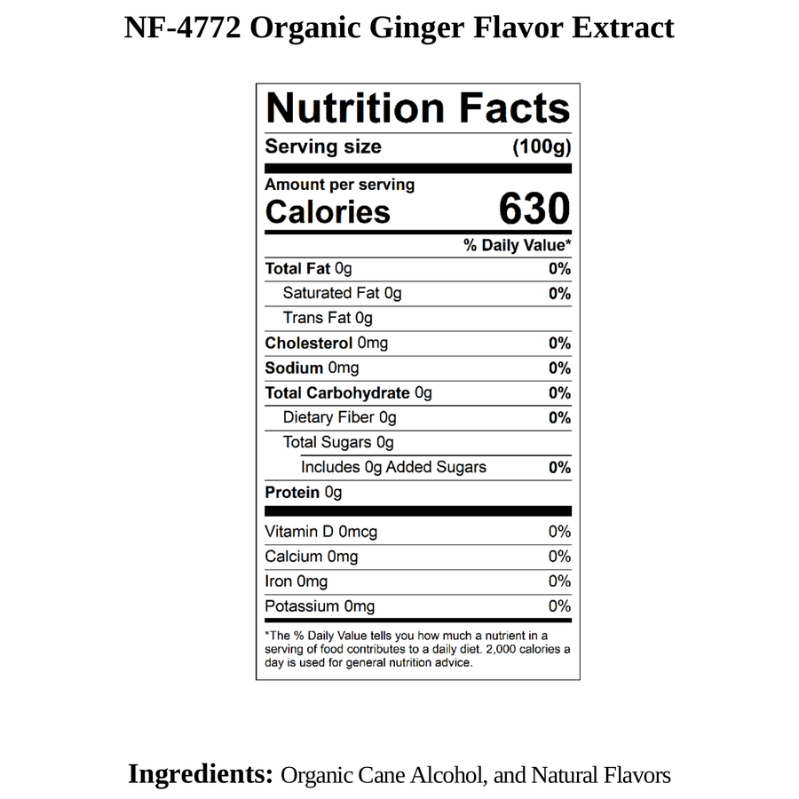 Ginger Flavor Extract, Organic