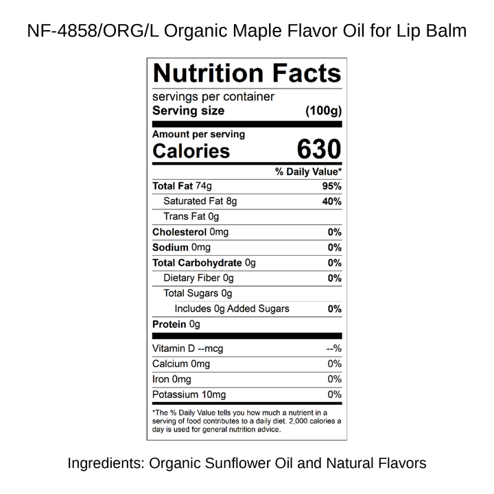 Organic Maple Flavor Oil for Lip Balm
