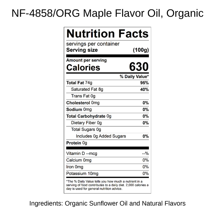 Maple Flavor Oil, Organic