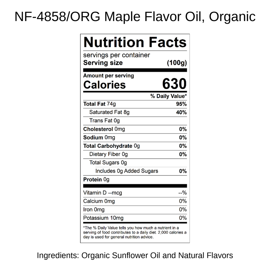 Maple Flavor Oil, Organic