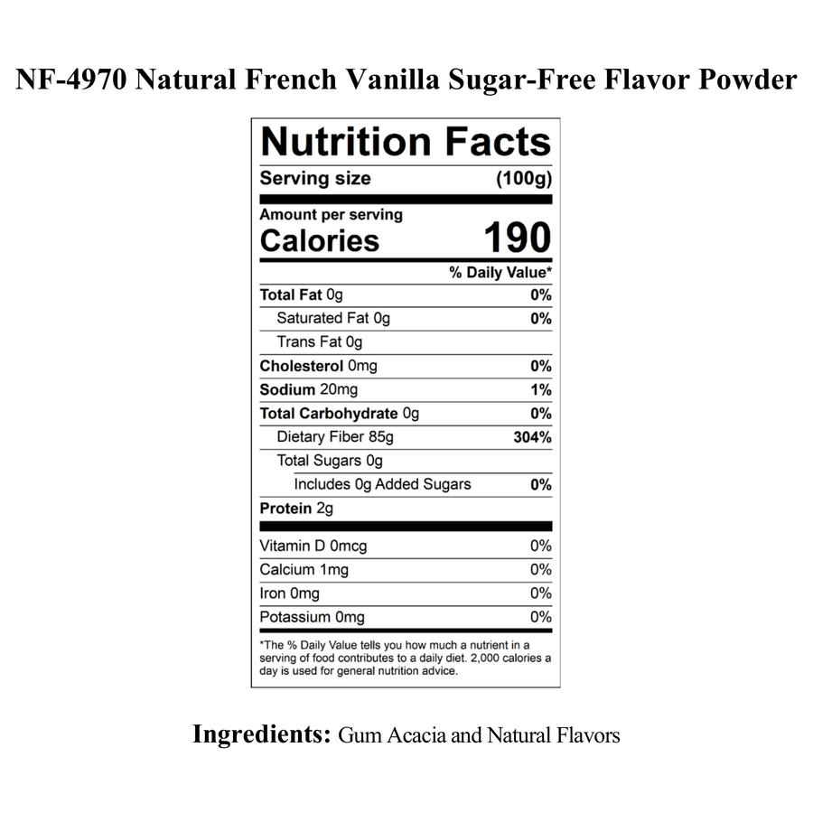 French Vanilla Sugar Free Flavor Powder