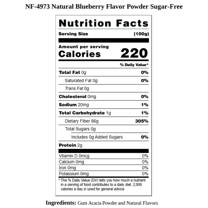 Blueberry Sugar Free Flavor Powder