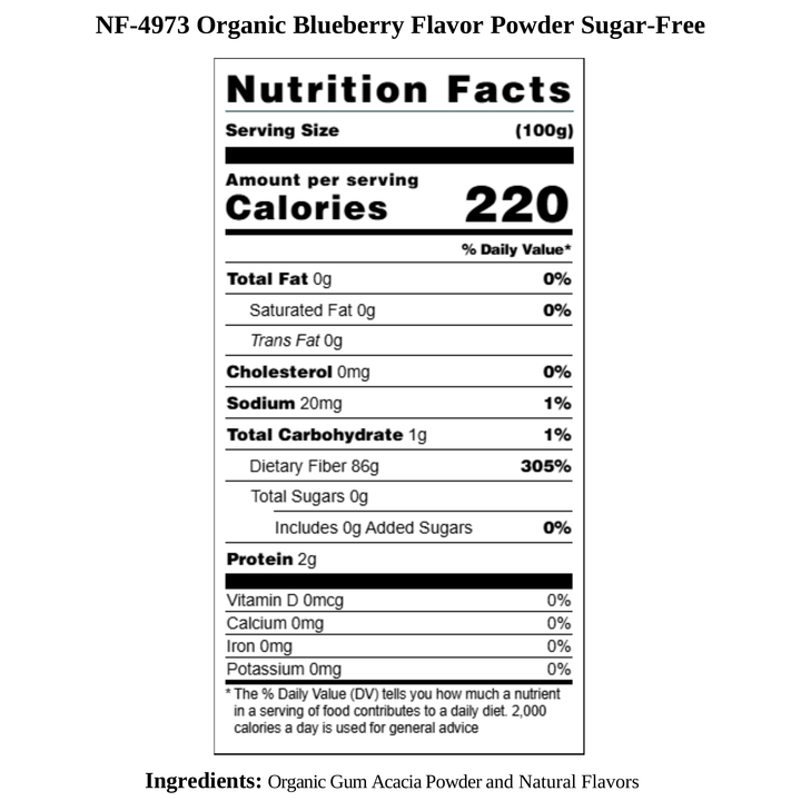 Blueberry Flavor Powder (Sugar-Free), Organic