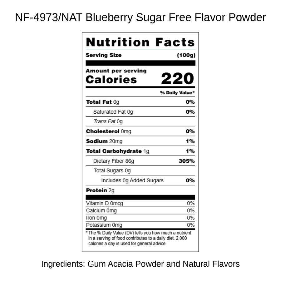 Blueberry Sugar Free Flavor Powder