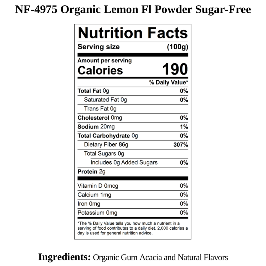 Lemonade Flavor Powder (Sugar-Free), Organic