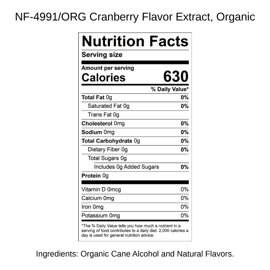 Cranberry Flavor Extract, Organic