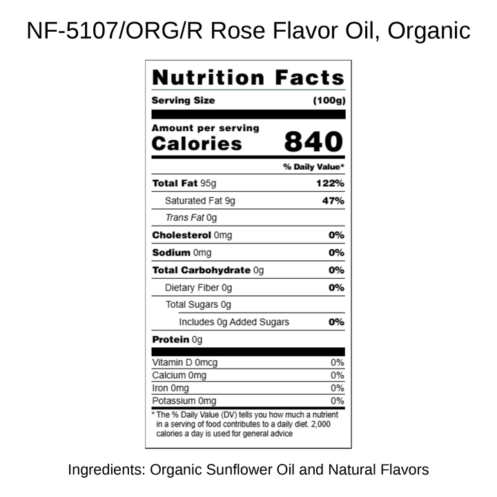 Rose Flavor Oil, Organic