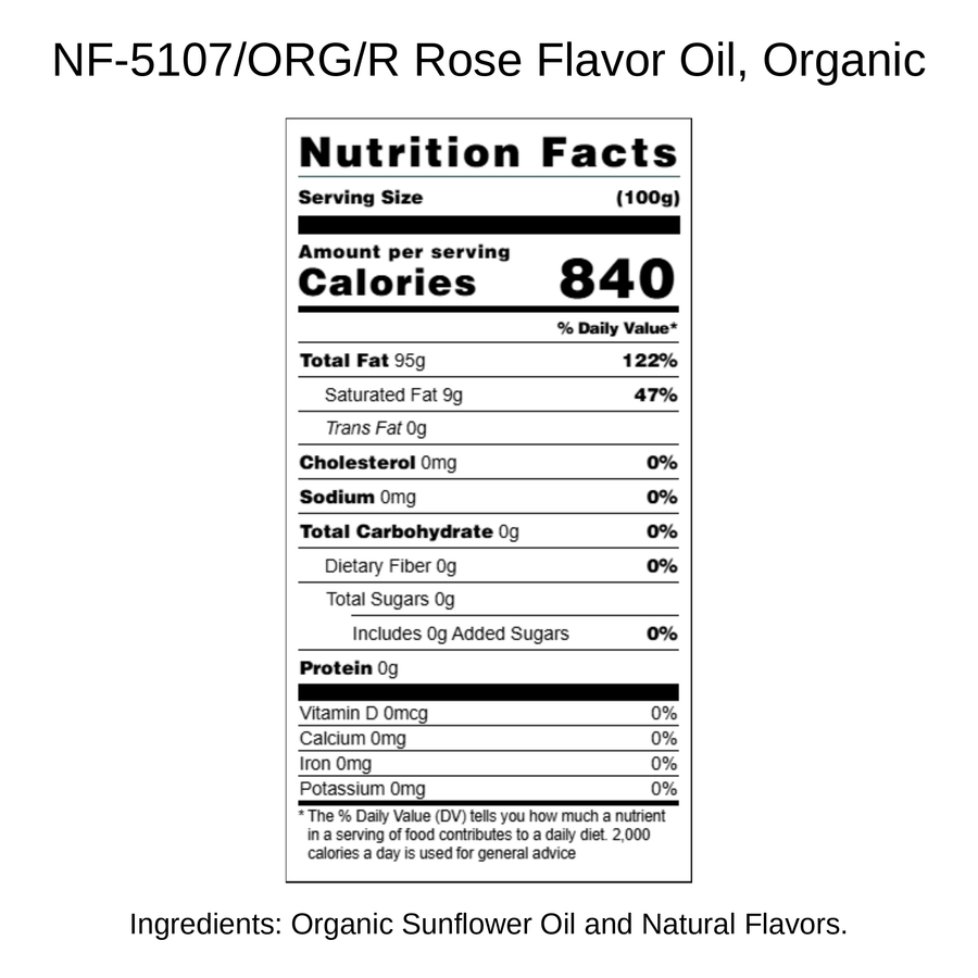 Rose Flavor Oil, Organic