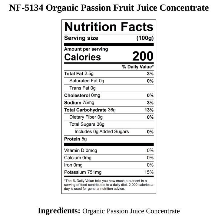 Organic Passion Fruit Juice Concentrate