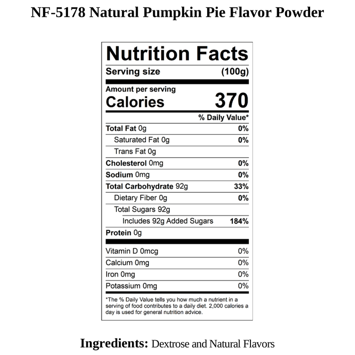 Pumpkin Pie Flavor Powder, Natural