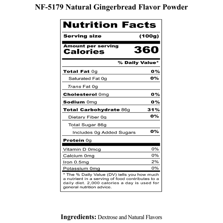 Gingerbread Flavor Powder, Natural