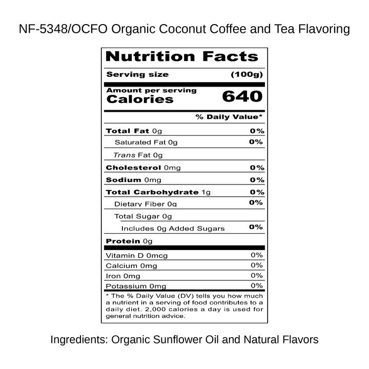 Organic Coconut Coffee and Tea Flavoring