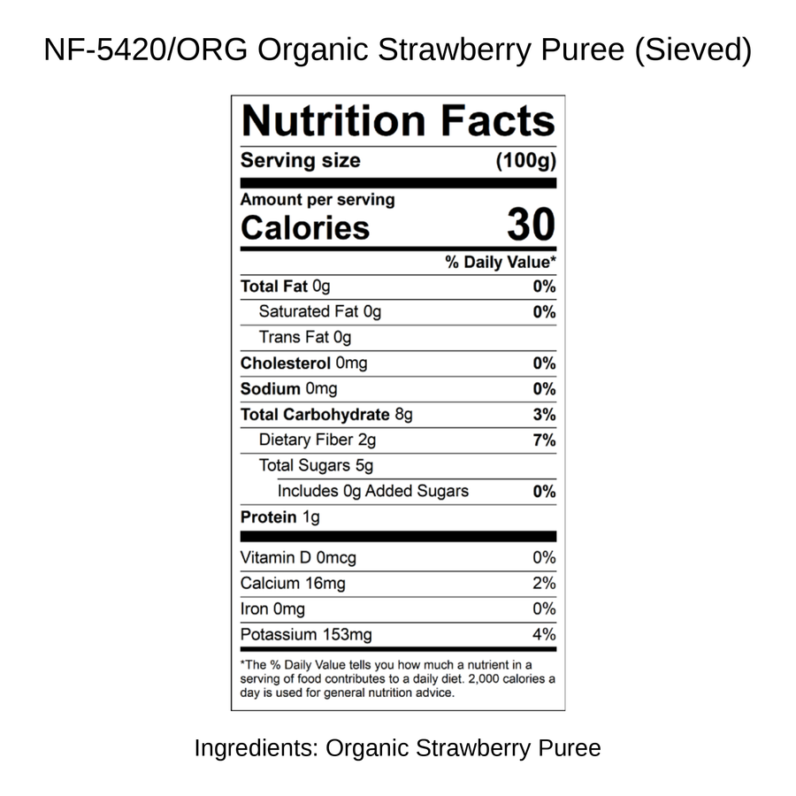 Organic Strawberry Puree (Sieved)