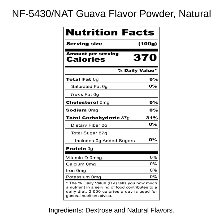 Guava Flavor Powder, Natural
