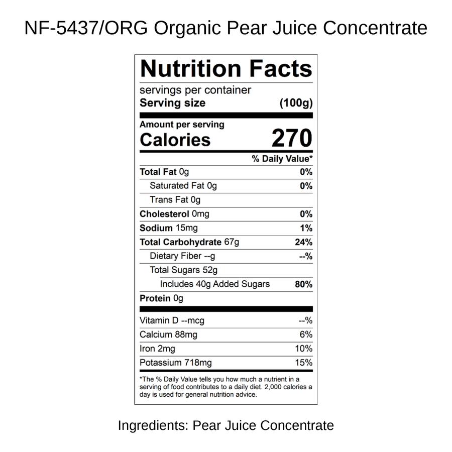 Organic Pear Juice Concentrate