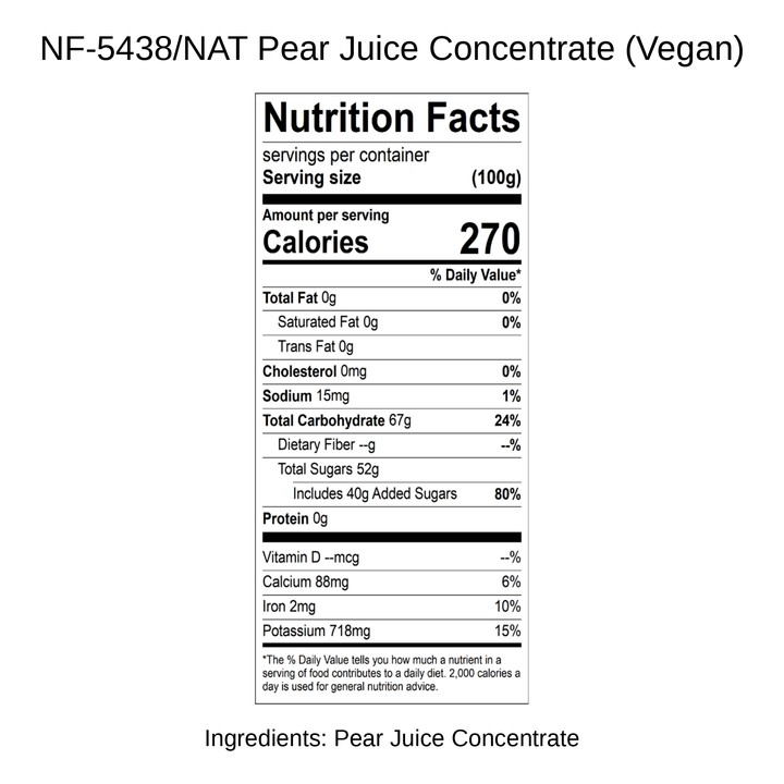 Pear Juice Concentrate (Vegan)