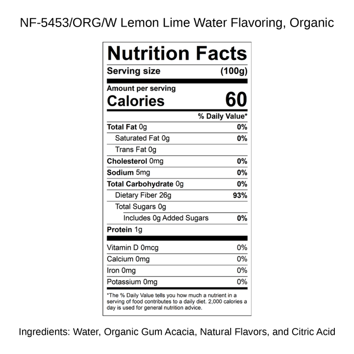 Lemon Lime Water Flavoring, Organic