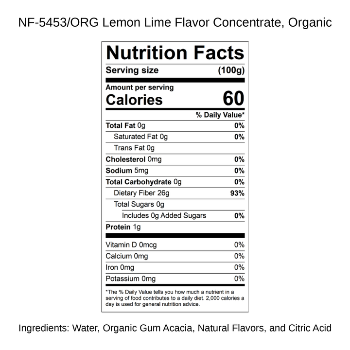 Lemon Lime Flavor Concentrate, Organic