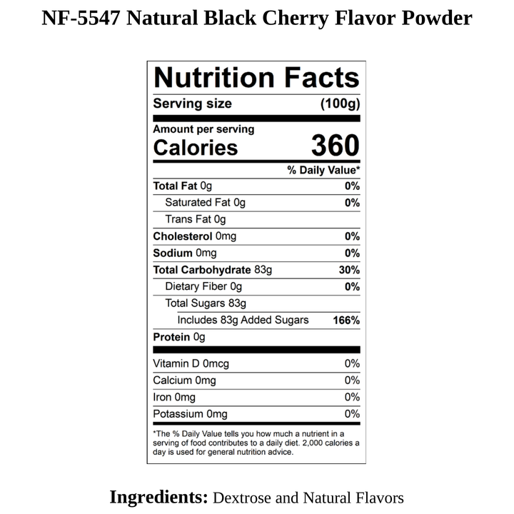 Black Cherry Flavor Powder, Natural