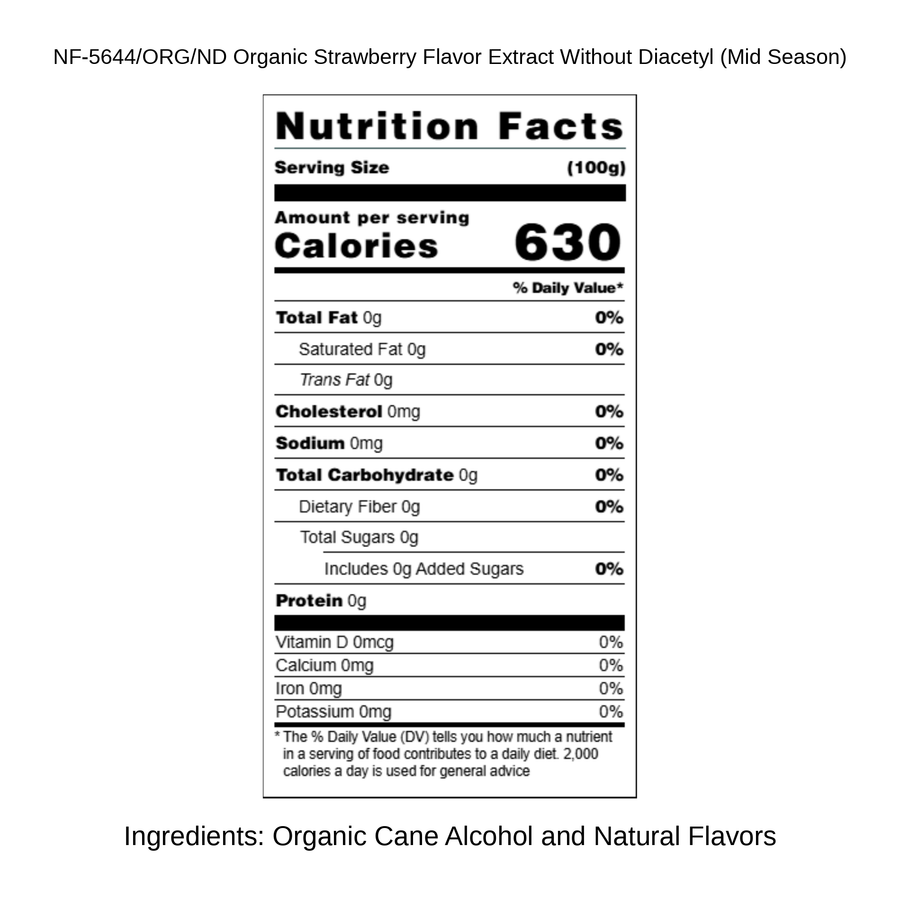 Organic Strawberry Flavor Extract Without Diacetyl (Mid Season)