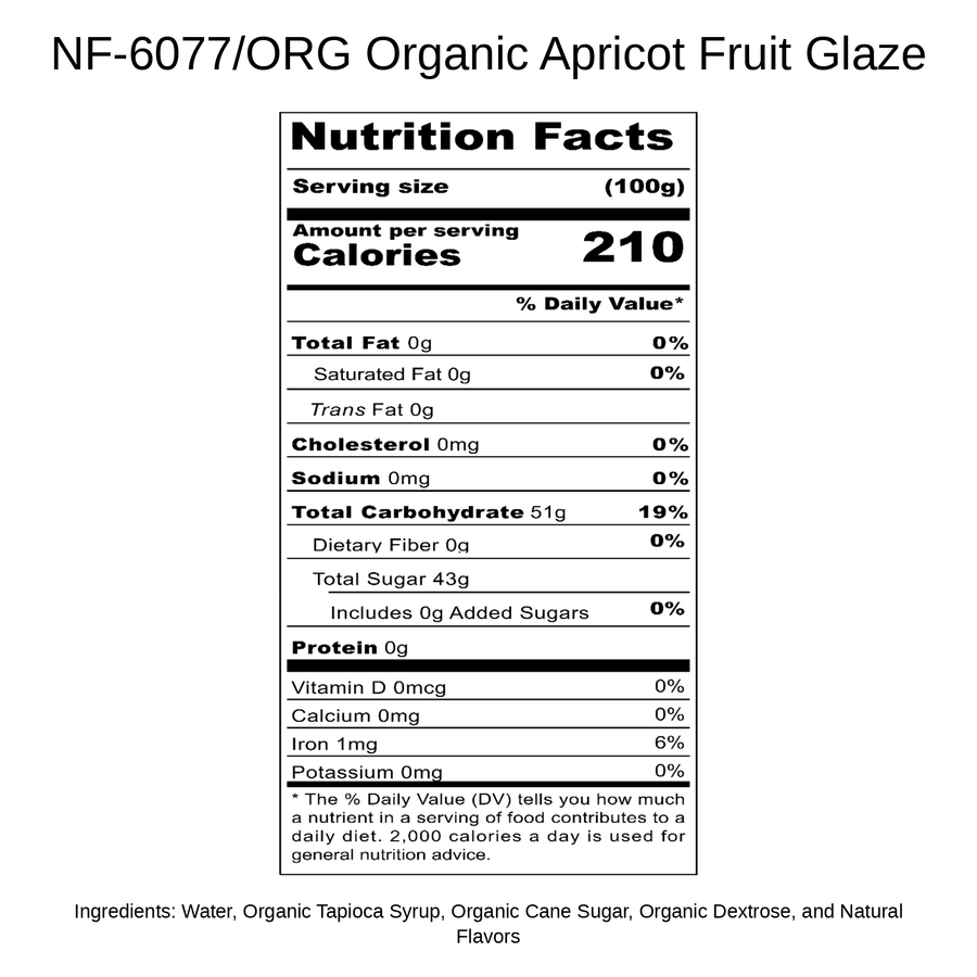 Organic Apricot Fruit Glaze