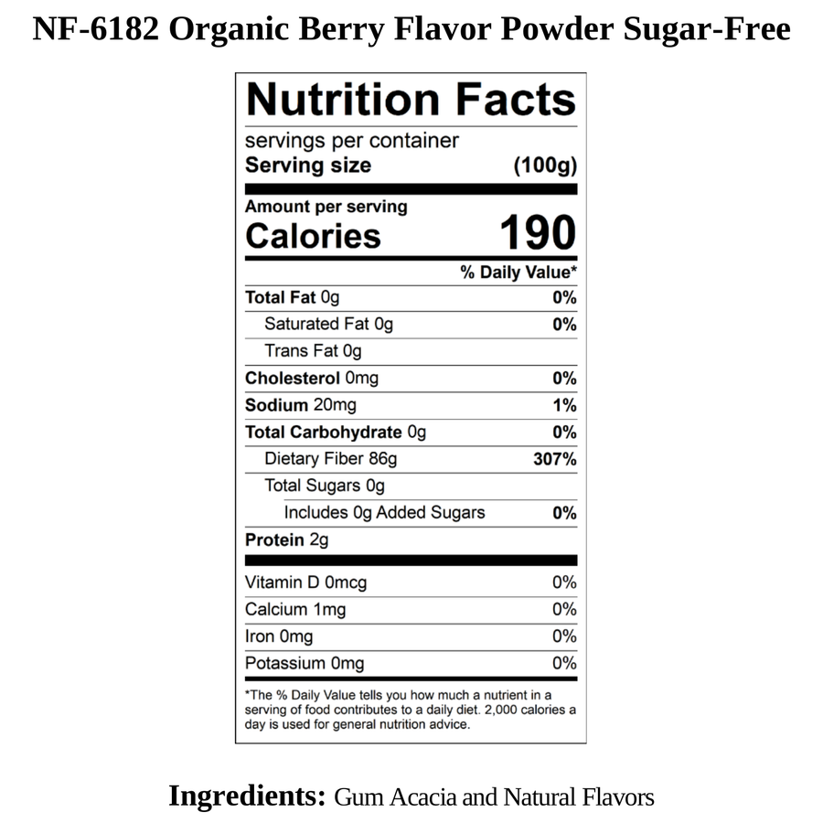 Berry Flavor Powder (Sugar-Free), Organic