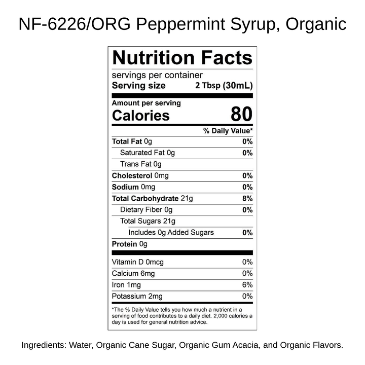 Peppermint Syrup, Organic