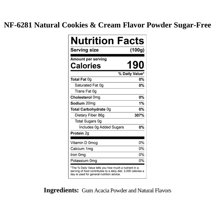 Cookies and Cream Sugar Free Flavor Powder