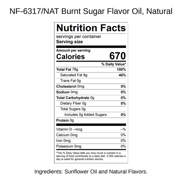 Burnt Sugar Flavor Oil, Natural