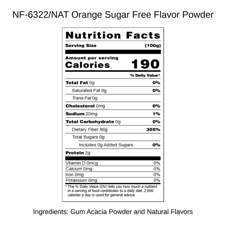 Orange Sugar Free Flavor Powder