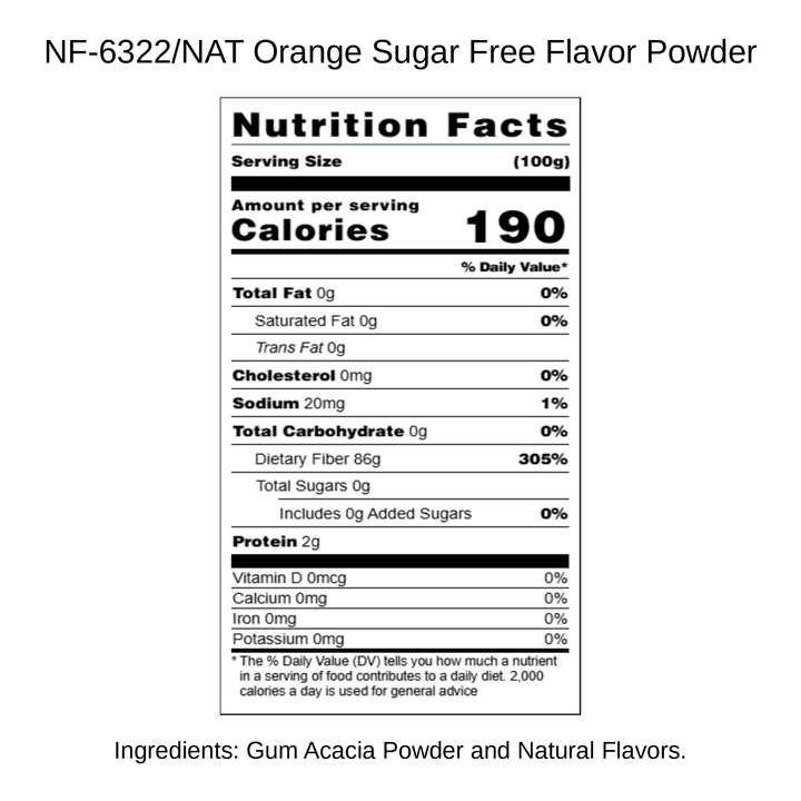Orange Sugar Free Flavor Powder