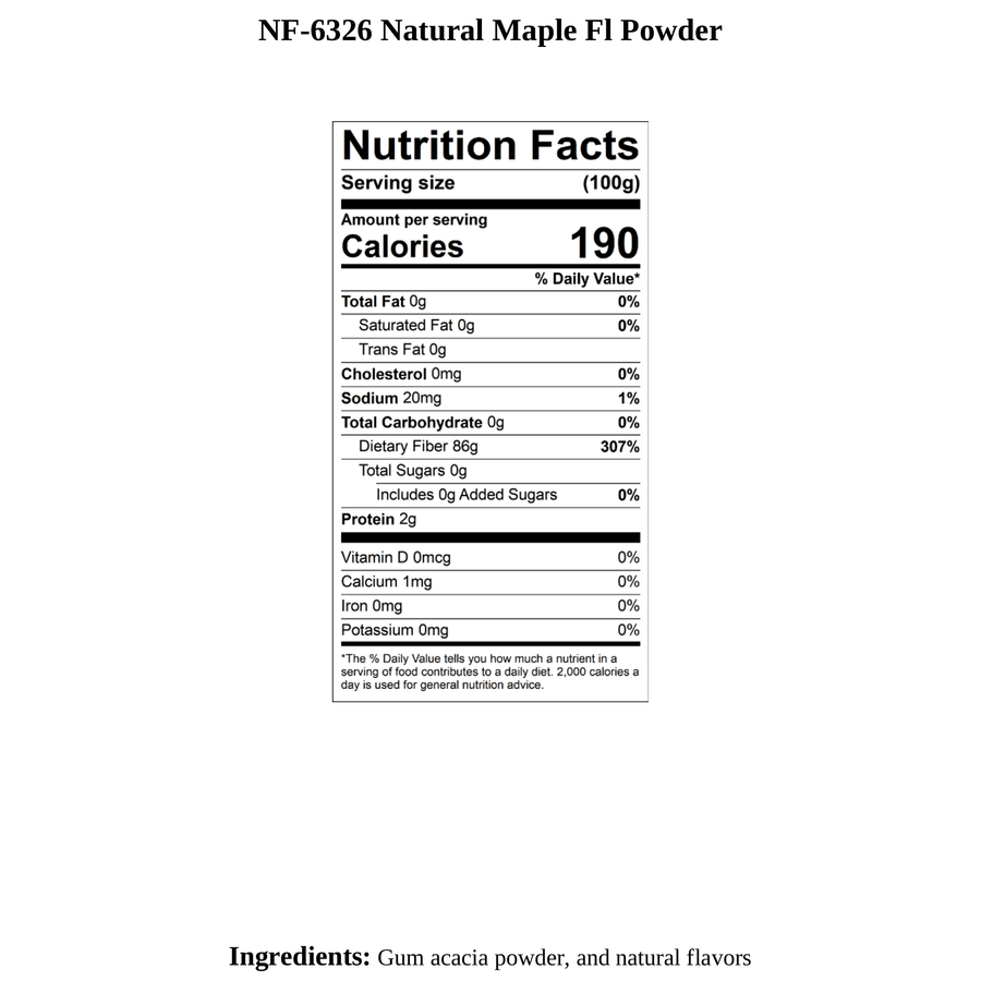 Maple Sugar Free Flavor Powder