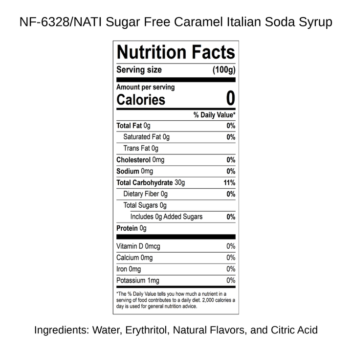 Sugar Free Caramel Italian Soda Syrup