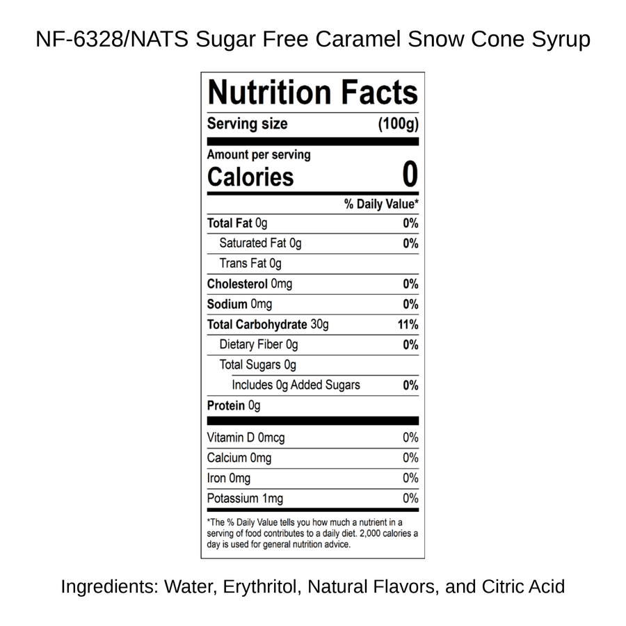 Sugar Free Caramel Snow Cone Syrup