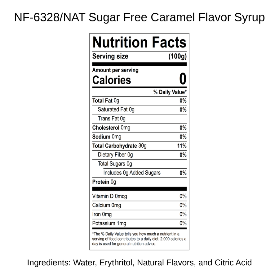 Sugar Free Caramel Flavor Syrup