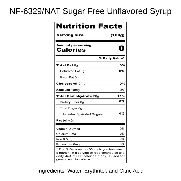Sugar Free Unflavored Syrup