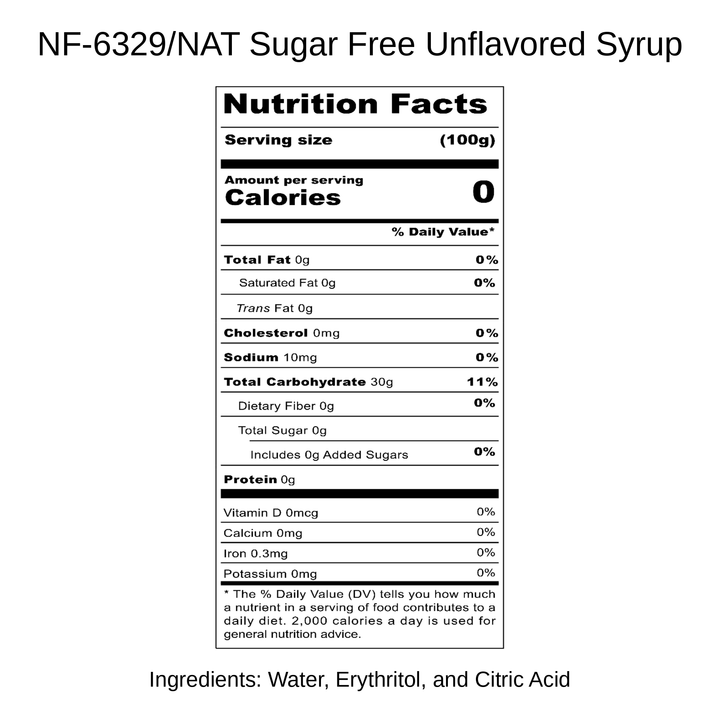 Sugar Free Unflavored Syrup