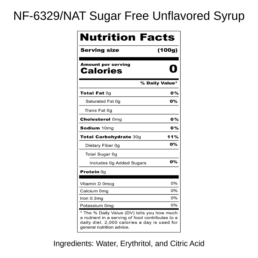 Sugar Free Unflavored Syrup