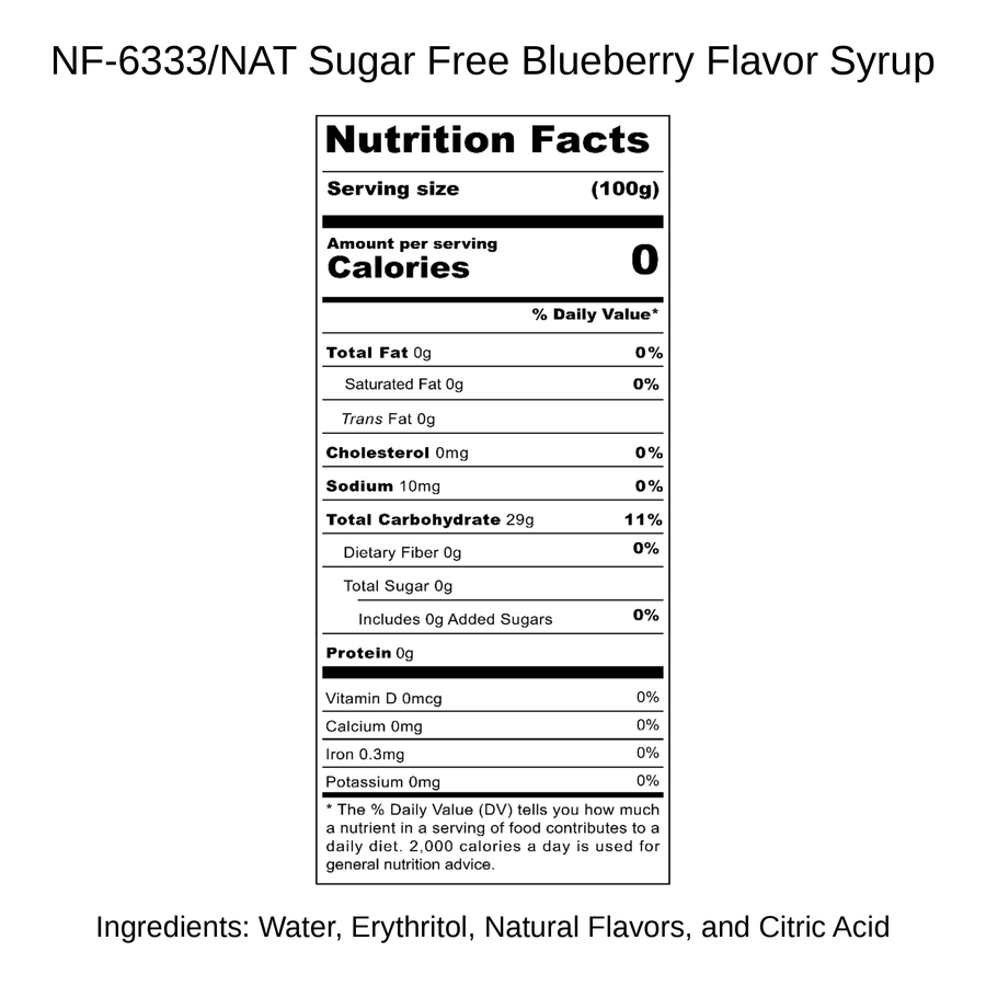 Sugar Free Blueberry Flavor Syrup