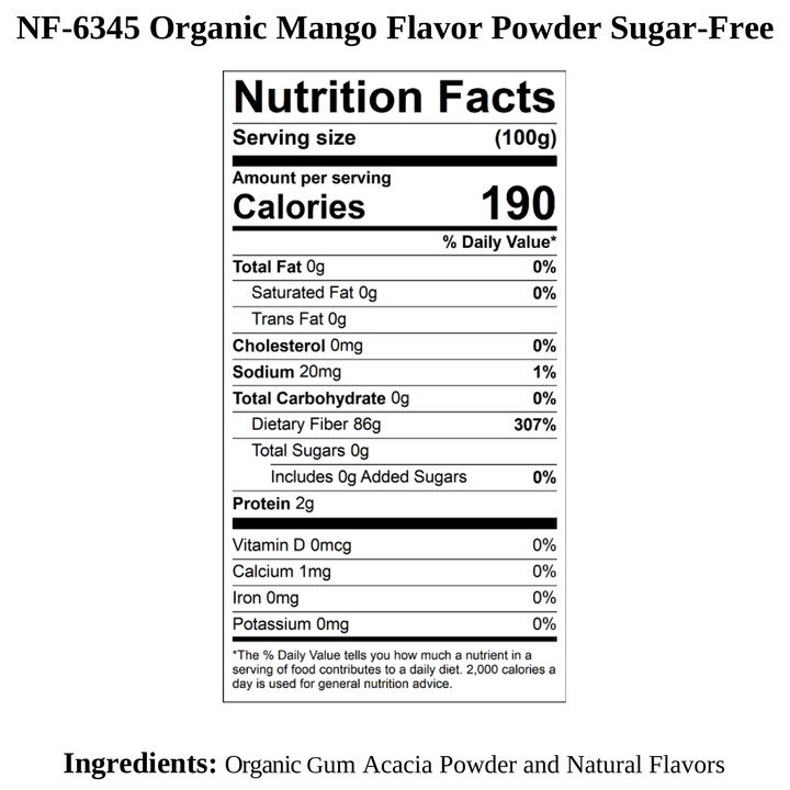 Mango Flavor Powder (Sugar-Free), Organic