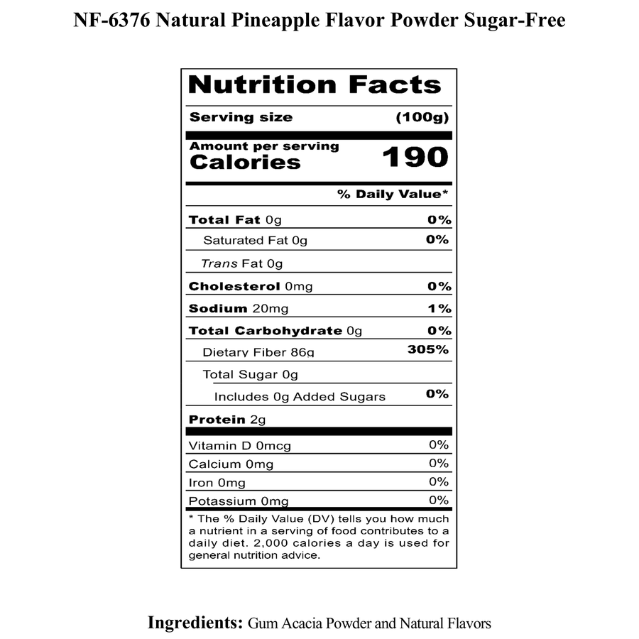 Sugar Free Pineapple Flavor Powder