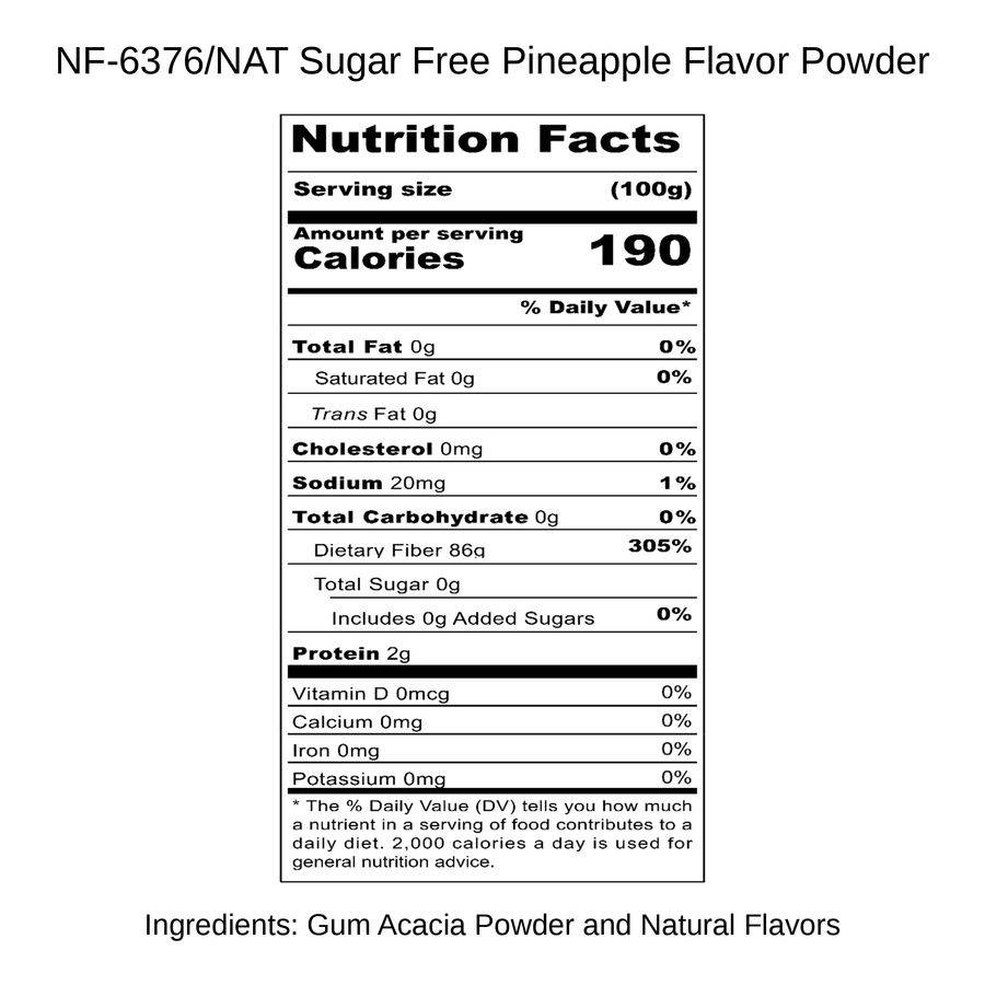 Sugar Free Pineapple Flavor Powder