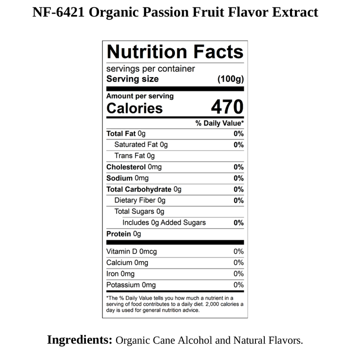Passion Fruit Flavor Extract, Organic