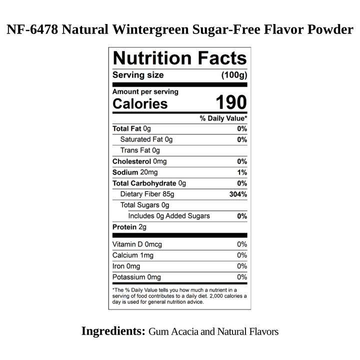 Sugar Free Wintergreen Flavor Powder