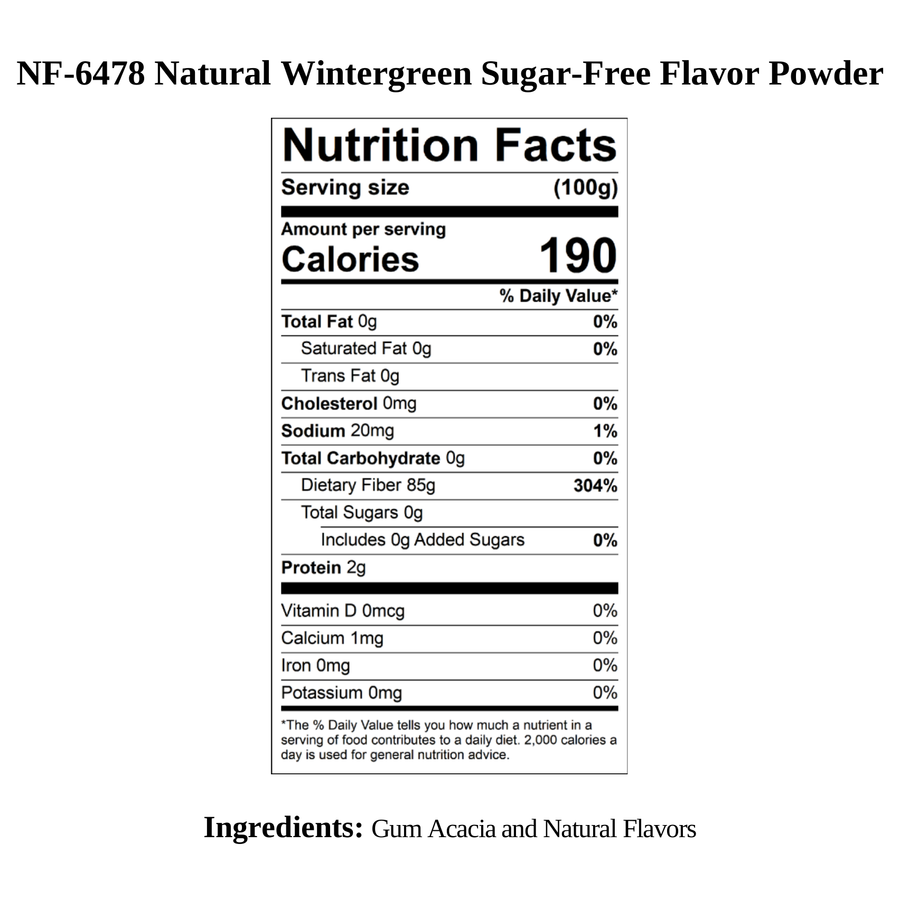 Sugar Free Wintergreen Flavor Powder